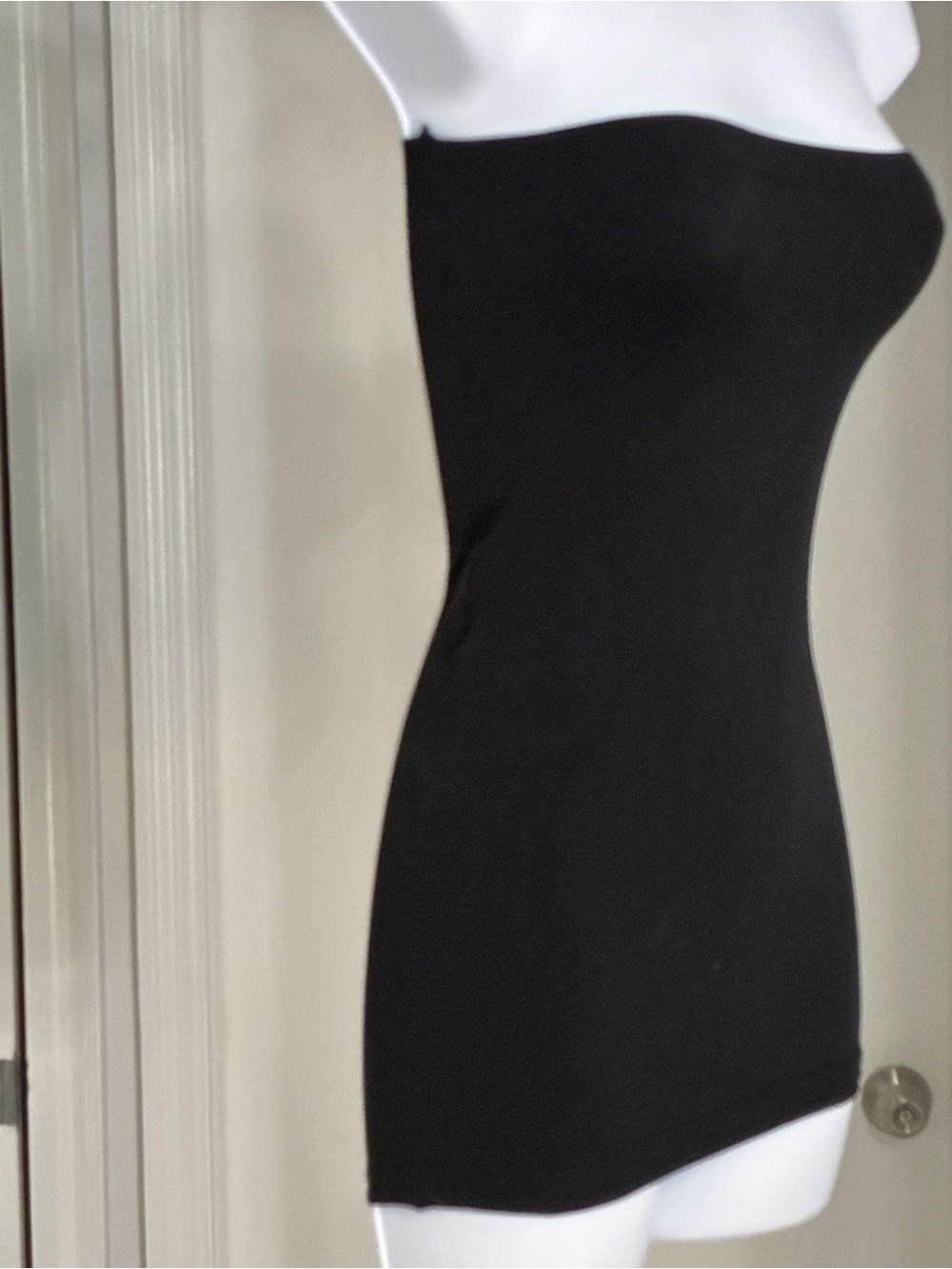 Yandy Strapless Black Chemise Slip